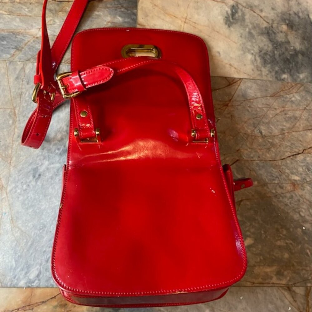 Lauren Ralph Lauren Women’s Red Leather Clutch Bag - Picture 8 of 13